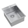 Quadron RUSSEL 90 SteelQ zlewozmywak R10 stal szlachetna z syfonem stal szlachetna 1-komorowy b/o HB4050BS